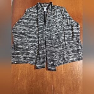 Catherines Black and Gray Cardigan Sweater